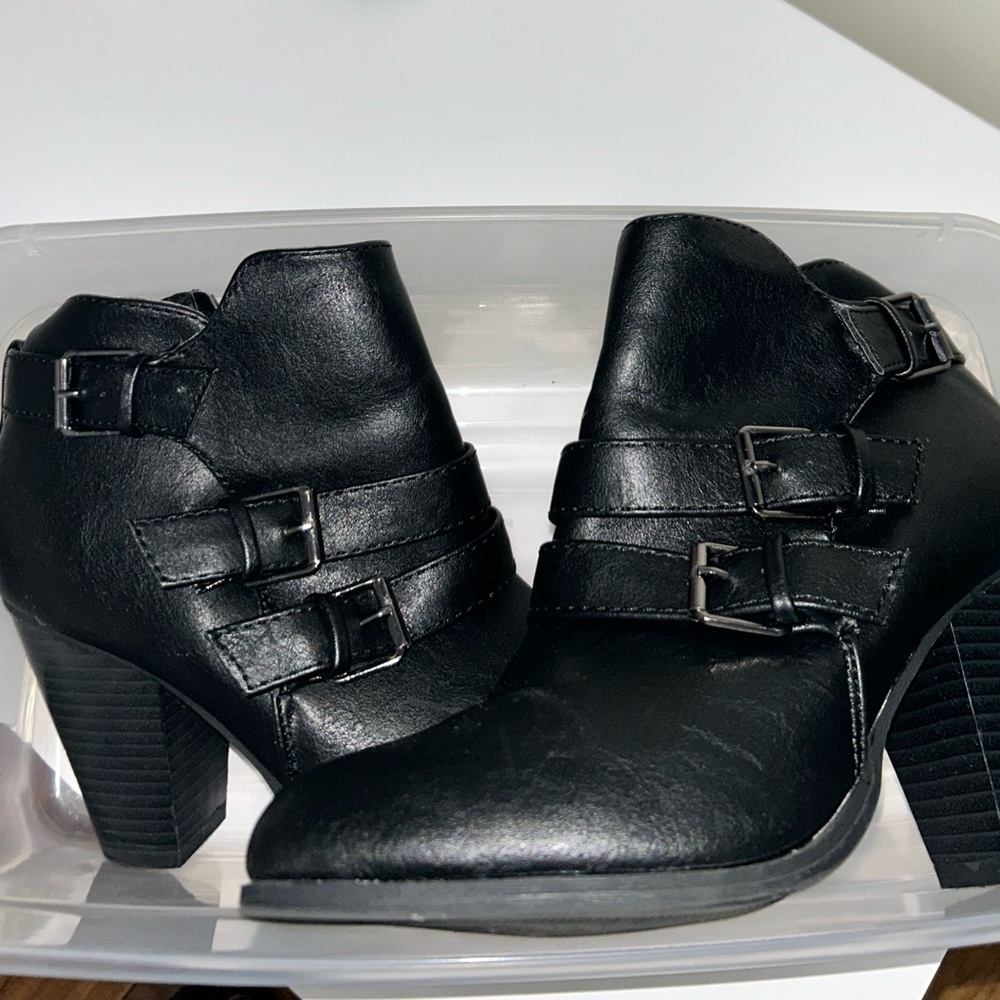 Black booties size 7